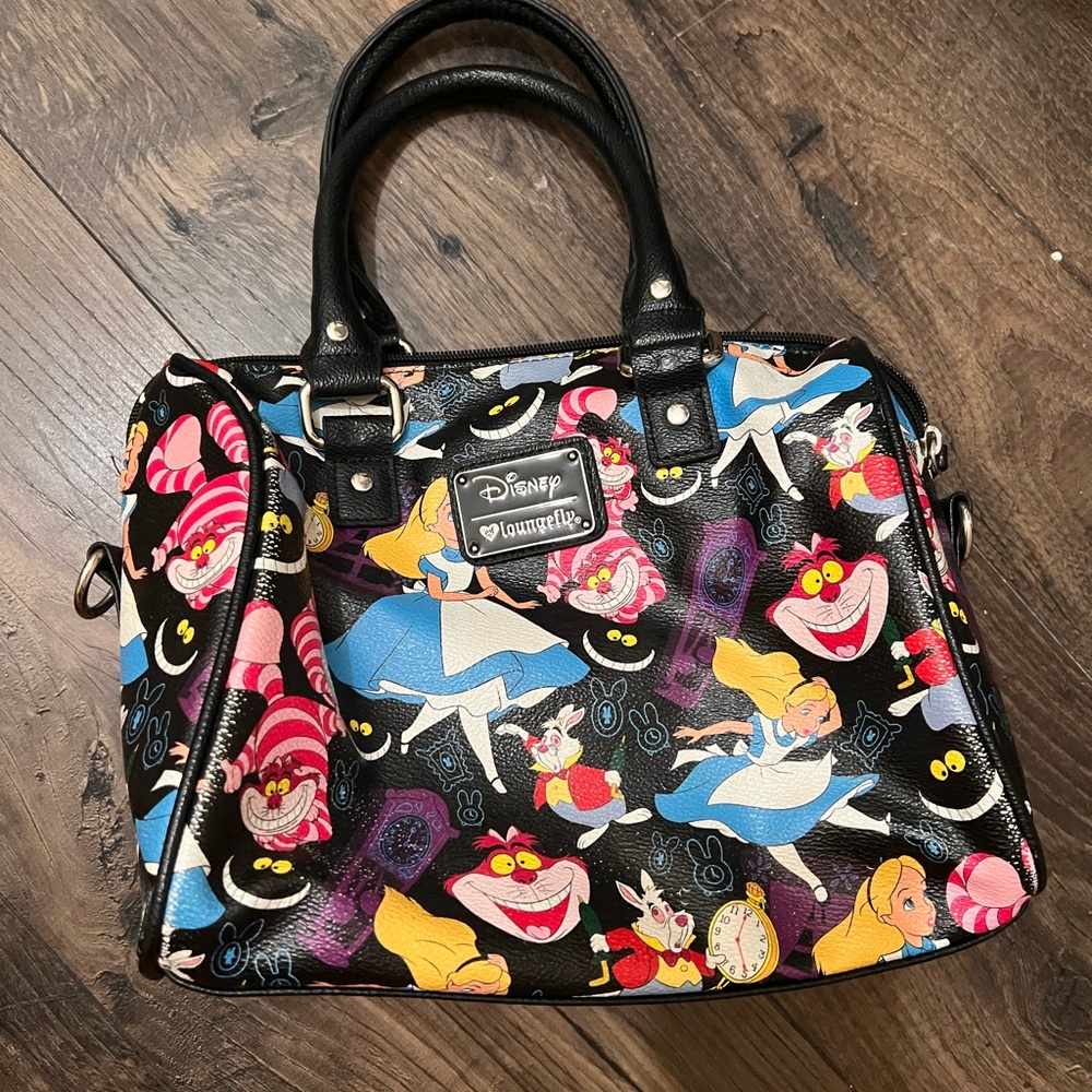 Loungefly Alice in Wonderland Black Purse Bag Vintage